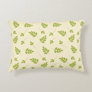 Chic Botanical Green Branches Blätter nahtlos Dekokissen