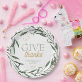 Chic Botanical Greenerenergebens Dank Erntedank Pappteller (Party)