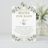 Chic Botanical Greenerenerity Gold Books for Baby Begleitkarte (Stehend Vorderseite)