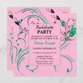 Chic Botanical Junggeselinnen-Abschied Einladung (Vorne/Hinten)