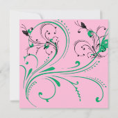 Chic Botanical Junggeselinnen-Abschied Einladung (Rückseite)