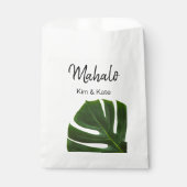 Chic Botanical Mahalo Tropical Philodendron Luau Geschenktütchen (Vorderseite)