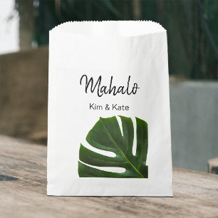 Chic Botanical Mahalo Tropical Philodendron Luau Geschenktütchen