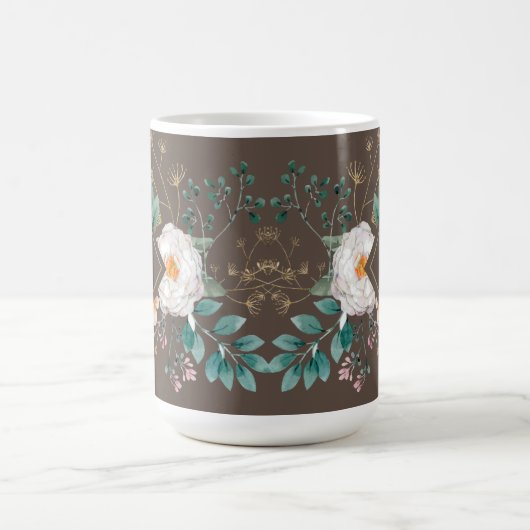 Chic Botanical Mit Monogramm Coffee Tasse (Mittel)