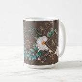 Chic Botanical Mit Monogramm Coffee Tasse (VorderseiteRechts)