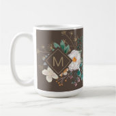 Chic Botanical Mit Monogramm Coffee Tasse (Links)