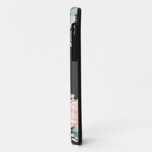 Chic Botanical Monogram Stilvolle Blumengrün Case-Mate iPhone Hülle (Hinten/Links)