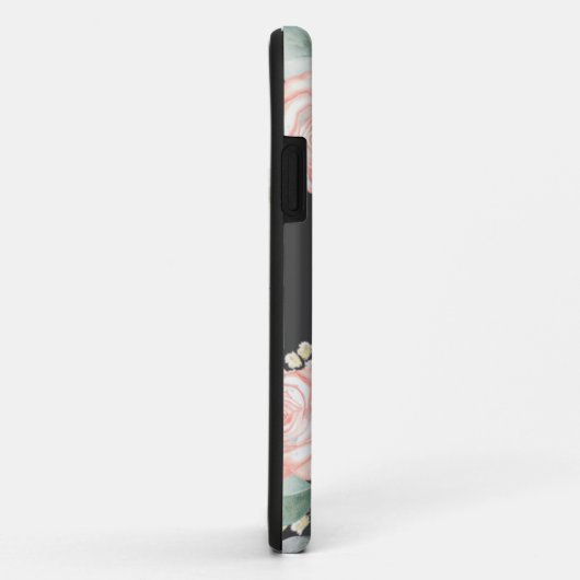 Chic Botanical Monogram Stilvolle Blumengrün Case-Mate iPhone Hülle (Hinten/Rechts)