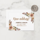 Chic Botanical New Address Announccard Mitteilungskarte (Vorderseite/Rückseite Beispiel)