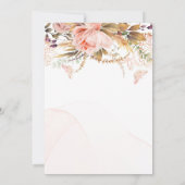 Chic Botanical Peony Butterfly Bridesmais Mittages Einladung (Rückseite)