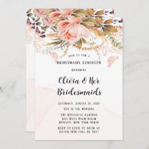 Chic Botanical Peony Butterfly Bridesmais Mittages