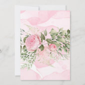 Chic Botanical Pink Wisteria Floral Französisch Ho Einladung (Rückseite)