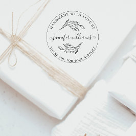 Chic Botanical Whimsical Script Handmade with Lieb Gummistempel