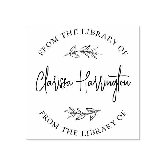 Chic Botanische Blätter aus der Bibliothek Gummistempel (Prägung)