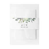 Chic Bouquet Monogramme und Date Wedding Einladungsbanderole (Vorderseite Beispiel)