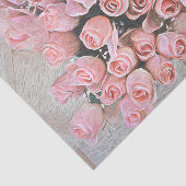 Chic Bouquet Pink Roses Country Malerei Seidenpapier (Ausschnitt)