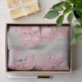 Chic Bouquet Pink Roses Country Malerei Seidenpapier (Geschenk)