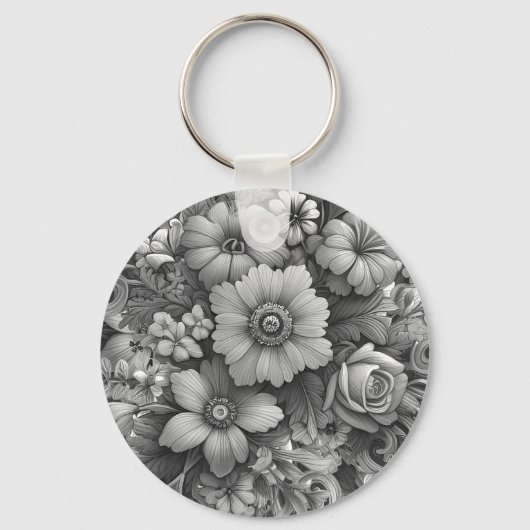 Chic Bouquet von Blume Schlüsselanhänger (Vorderseite)