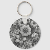 Chic Bouquet von Blume Schlüsselanhänger (Rückseite)