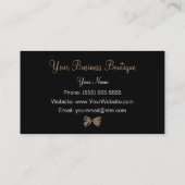 Chic Boutique Brown Ribbon Trendy Leopard Print Visitenkarte (Rückseite)