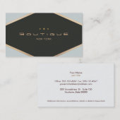 Chic Boutique Diamond Emblem Black and Gold Visitenkarte (Vorne/Hinten)