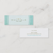 Chic Boutique Einfache türkisfarbene Blautöne Mini Visitenkarte (Vorne/Hinten)