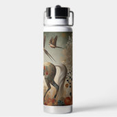 "chic Boutique Equestrian Floral Pferd" Trinkflasche (Hinten)