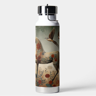 "chic Boutique Equestrian Floral Pferd"  Trinkflasche