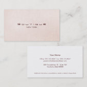 Chic Boutique Imitate Light Pink Linen Business Ca Visitenkarte (Vorne/Hinten)