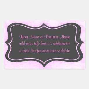 Chic Boutique Pink, Charcograu, rechteckig Stic Rechteckiger Aufkleber