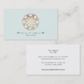 Chic Boutique White Lotus Blume Light Blue Visitenkarte (Vorne/Hinten)