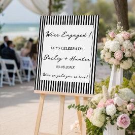 Chic Bow Minimalist Stripe Black White