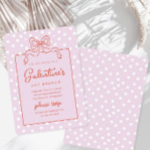 Chic Bow Polka Dot Galentine's Day Brunch Einladung