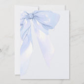 Chic Bow Something Blue Before I DO Bridal Shower Einladung (Rückseite)