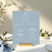 Chic Bows & Bowtie seine Signature Drink Hochzeit Acrylschild