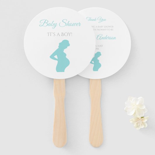 Chic Boy Baby Dusche Schwangere Frau Baby Bump Fächer (Vorne und Hinten)