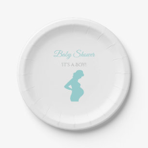 Chic Boy Baby Dusche Schwangere Frau Baby Bump Pappteller