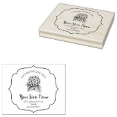 Chic Bracket Frame blühen, elegantes Skript Gummistempel (Stempel)