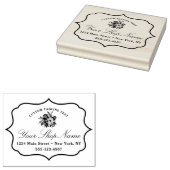 Chic Bracket Frame und elegantes Skript blühen Gummistempel (Stempel)