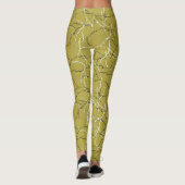 Chic Brass und Schwarz-weißes Frakturmuster Leggings (Rückseite)