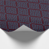 Chic braune, geometrische Hauptmuster monogramm Geschenkpapier (Ecke)