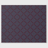 Chic braune, geometrische Hauptmuster monogramm Geschenkpapier (Flach)
