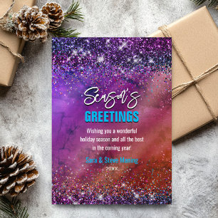 Chic braune lila Glitzer Weihnachten neues Jahr