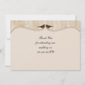 Chic braune Vogelkäfig, Liebesvögel Danke Einladung (Rückseite)