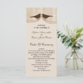 Chic brauner Vogelkäfig, Liebesvögel Hochzeitsprog Programm (Stehend Vorderseite)