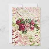 Chic Brautparty Burgundy Rote Rose Rustikal Einladung (Rückseite)