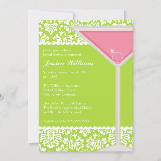 Chic Brautparty Einladung (Vorderseite)