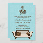 Chic-Brautparty Einladung (Vorne/Hinten)