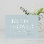 Chic Brautparty Foto Typografie Grau Silver Folieneinladung (Stehend vorne)