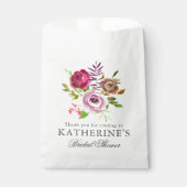 Chic Brautparty Fuchsia Pink Blütencreme Geschenktütchen (Vorderseite)